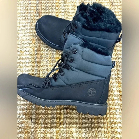 Timberland ReBotl Black Nubuck Women’s Leather Bootie Size 7 - Picture 1 of 10